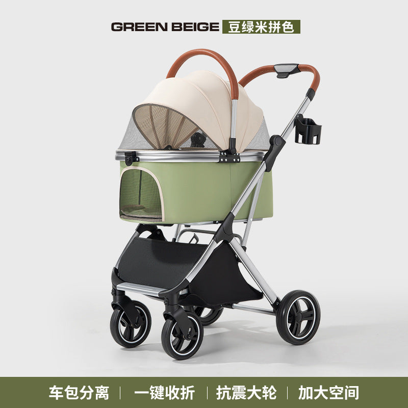 Pet stroller lightweight foldable for outdoor use