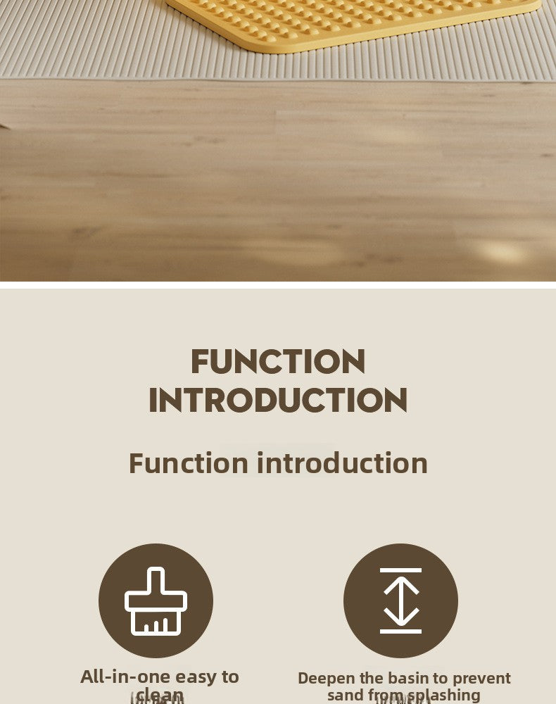 Cat Litter Box Extra Large Splash-Proof Semi-Enclosed Open Pet Toilet