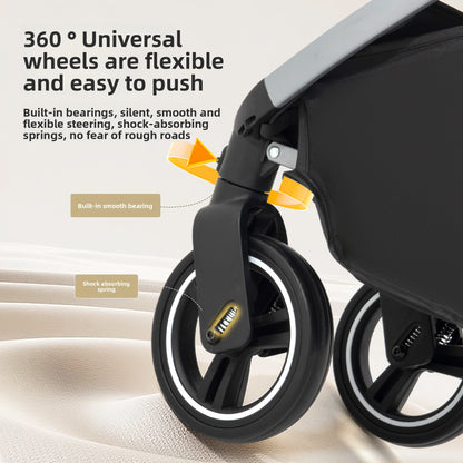 Pet stroller lightweight foldable for outdoor use