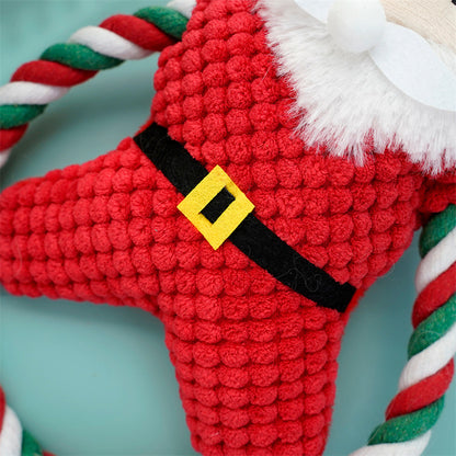 Pet Christmas Plush Sound-Resistant Chew-Proof Teething Boredom-Relief