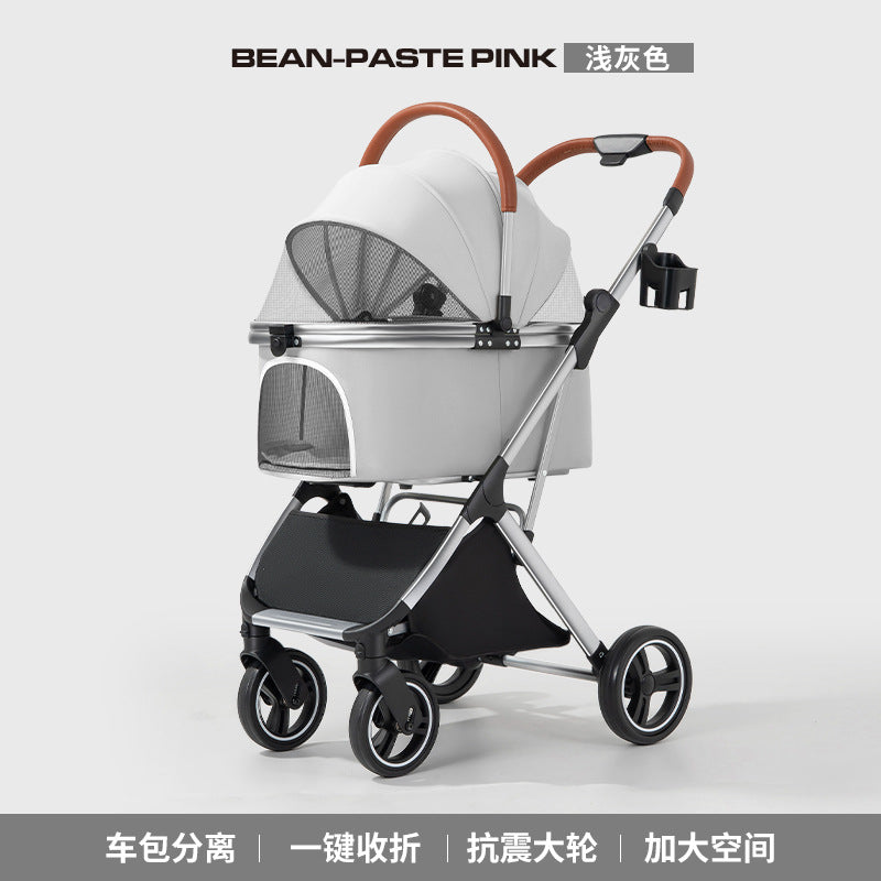 Pet stroller lightweight foldable for outdoor use