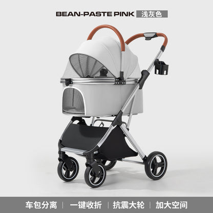 Pet stroller lightweight foldable for outdoor use