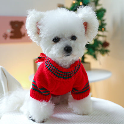 PETCIRCLE Pet Autumn Winter Christmas Knitted Dress Dog Cat Sweater