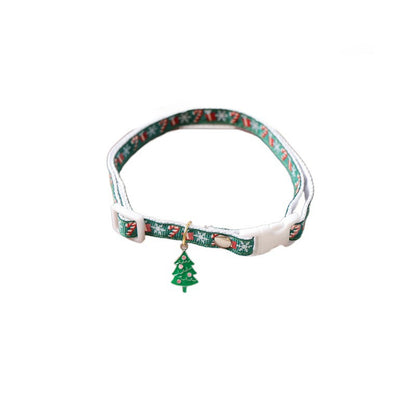 Christmas Pet Collar Cat Cute Christmas Tree Pendant Collar Neck Ring