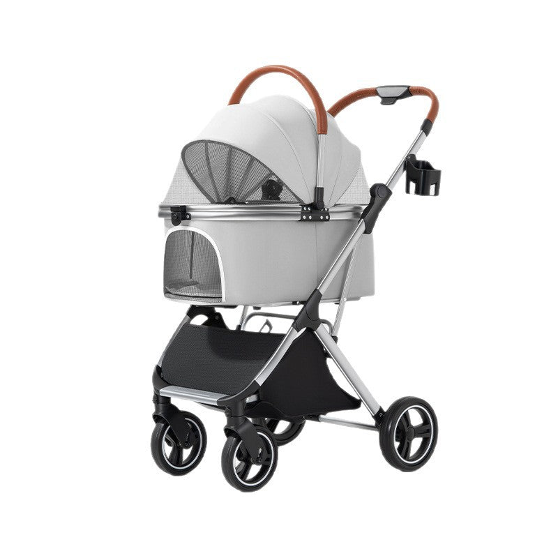 Pet stroller lightweight foldable for outdoor use
