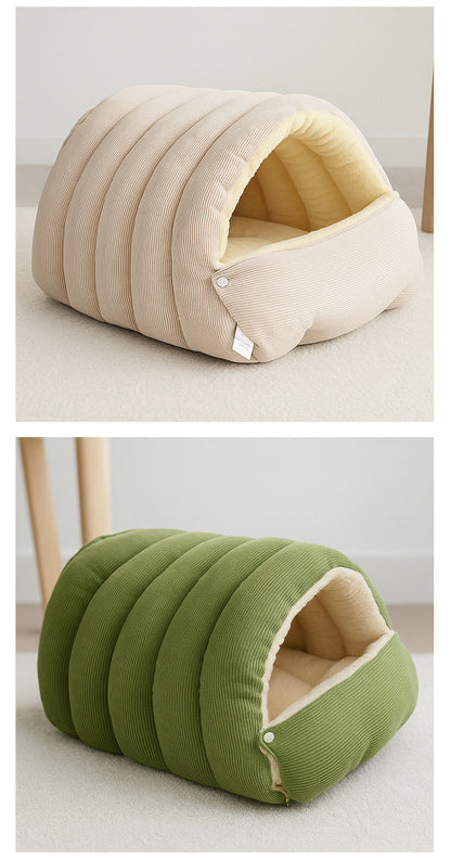 New Winter Cat Nest Enclosed Removable and Washable Pet Bed