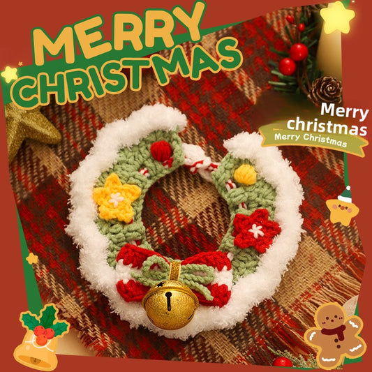 Cat Clothes Pet Scarf Ragdoll Collar Cat Hat Dog Scarf Christmas