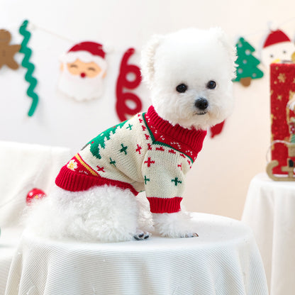 PETCIRCLE Pet Autumn Winter Christmas Knitted Dress Dog Cat Sweater