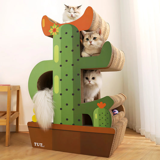 Cactus Cat Climbing Frame Small Space-Saving Pet Scratching Board
