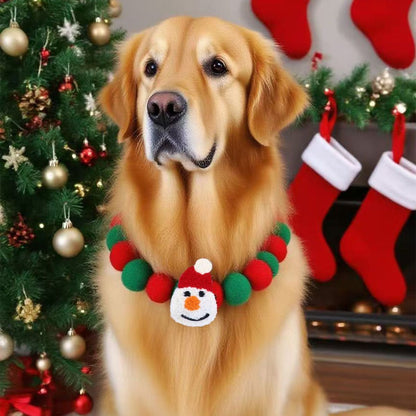 Cat Cute Plush Ball Small Dog Collar Pet Christmas Accessories