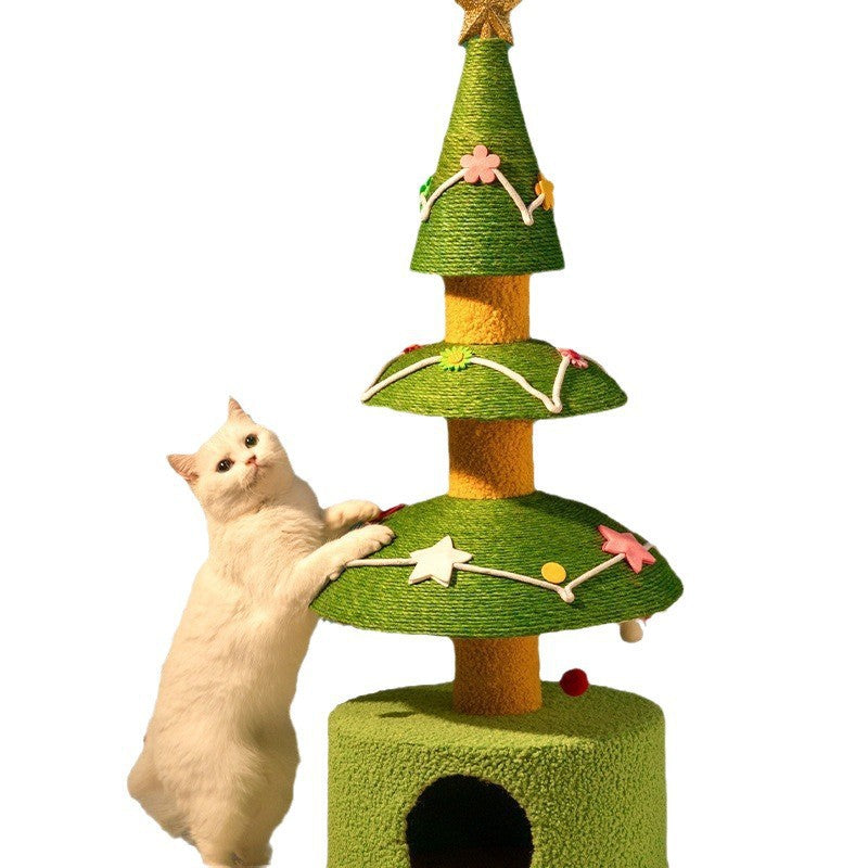 Christmas Tree Wear-Resistant Non-Shedding Pet Climbing Frame Nest