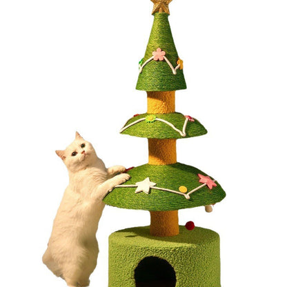 Christmas Tree Wear-Resistant Non-Shedding Pet Climbing Frame Nest