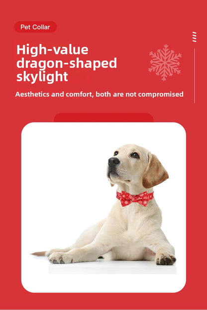 Christmas Small and Medium Dog Collar Leash Digital Print Pet Chain