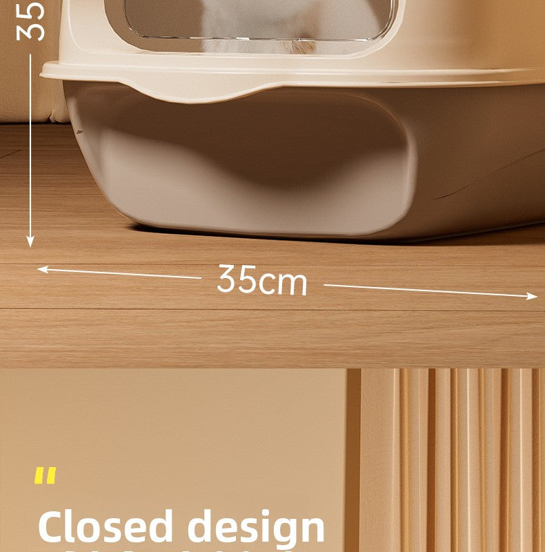 Oversized Fully Enclosed Litter Box Splash Deodorant Pet Toilet