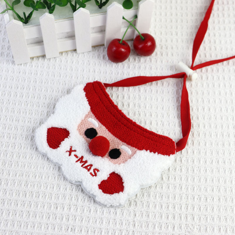 Pet Bib Scarf Christmas Edition Santa Claus Cat Dog Small Dog Bib