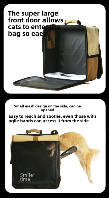 SmileTime Cat Backpack Portable Outdoor Large Capacity Dog Outdoor Bag