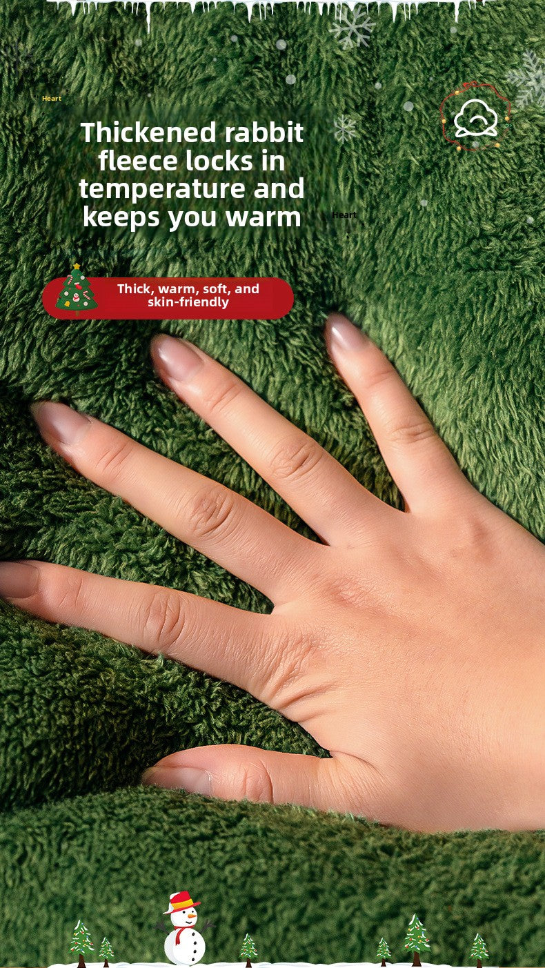 Christmas Warm All-Season Washable Closed Fleece-Lined Pet House