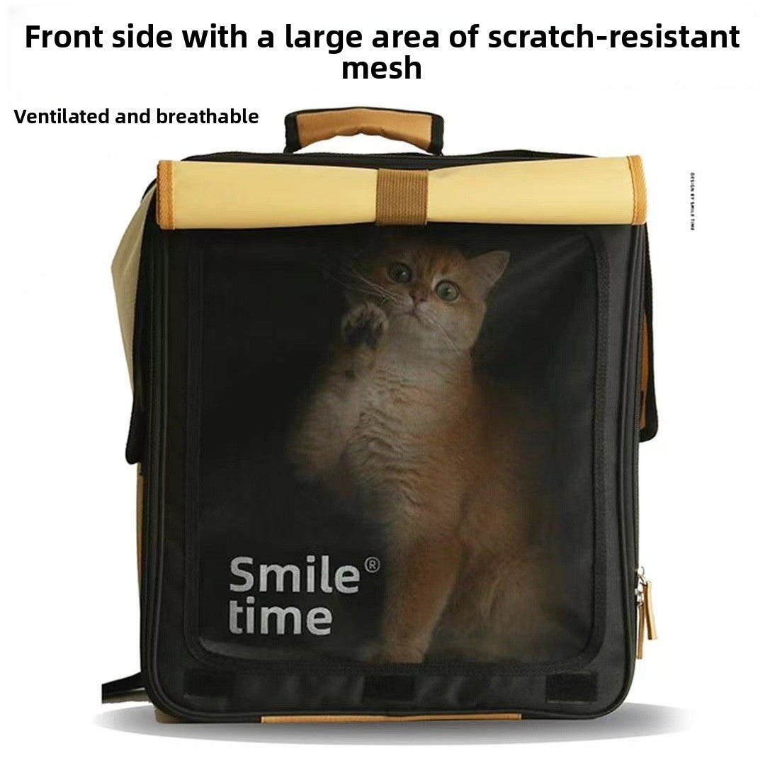 SmileTime Cat Backpack Portable Outdoor Large Capacity Dog Outdoor Bag