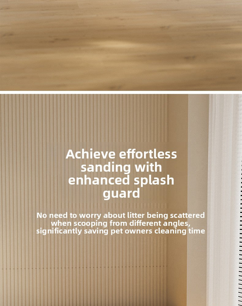 Cat Litter Box Extra Large Splash-Proof Semi-Enclosed Open Pet Toilet