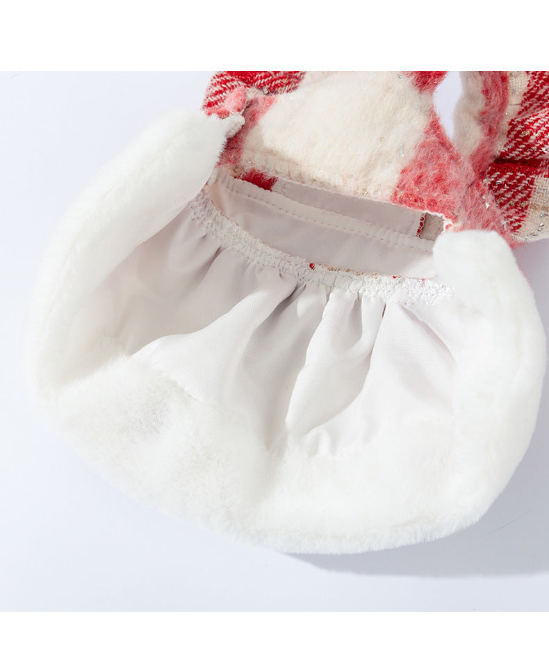 Christmas Sweetheart Cotton Dress Autumn Winter Sweet Pet Clothes