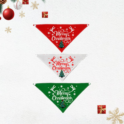 Christmas Pet Bibs Cat Christmas Hat Dog Accessories Pet Photo Costume