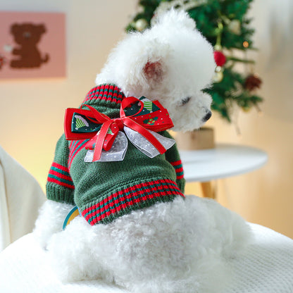 PETCIRCLE Pet Autumn Winter Christmas Knitted Dress Dog Cat Sweater