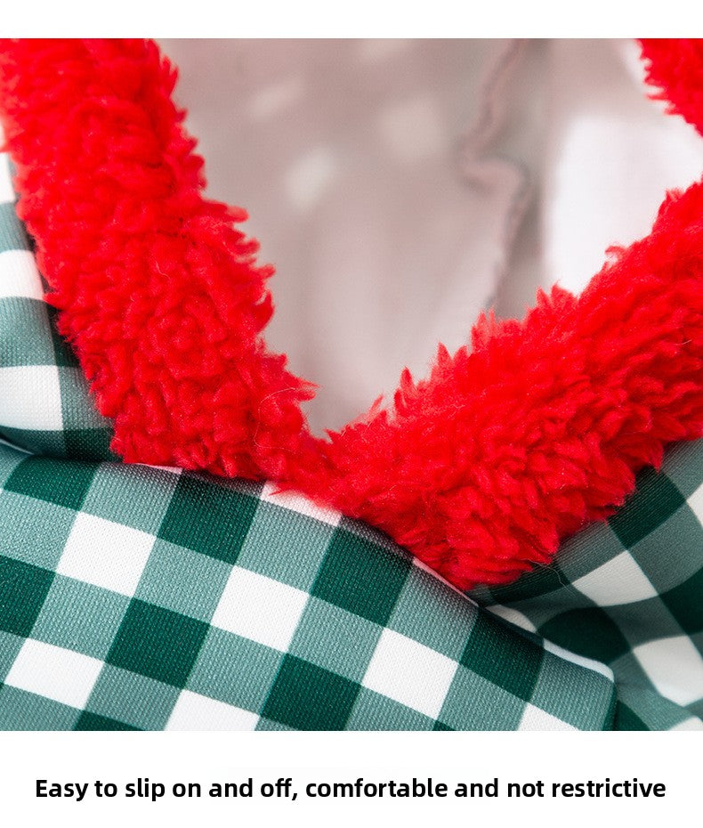 Hooded Christmas Costume Autumn Winter Cute Cotton Coat Pet Clothes