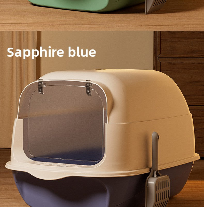 Oversized Fully Enclosed Litter Box Splash Deodorant Pet Toilet