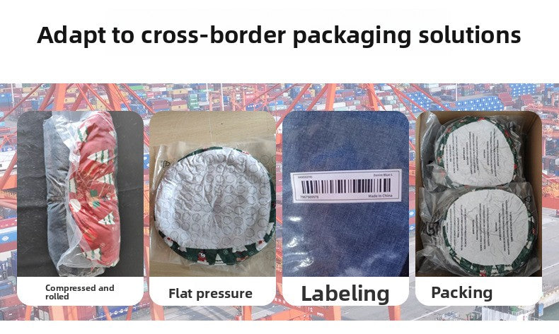 Pet Christmas Round Nest Mat Dog Bed Warm Thickened Warm Cat Bed