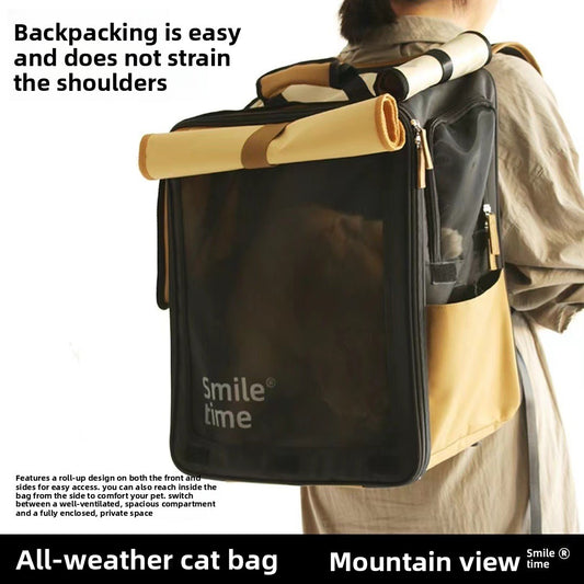 SmileTime Cat Backpack Portable Outdoor Large Capacity Dog Outdoor Bag