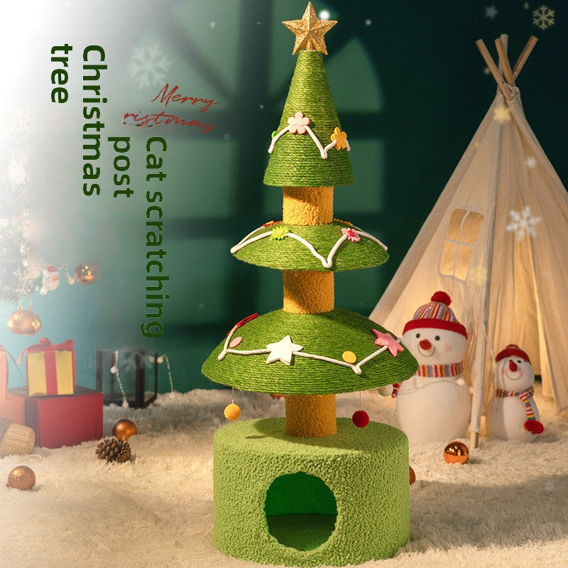 Christmas Tree Wear-Resistant Non-Shedding Pet Climbing Frame Nest