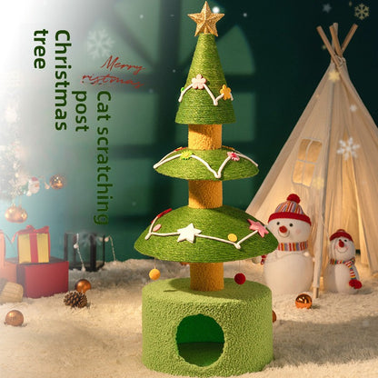 Christmas Tree Wear-Resistant Non-Shedding Pet Climbing Frame Nest