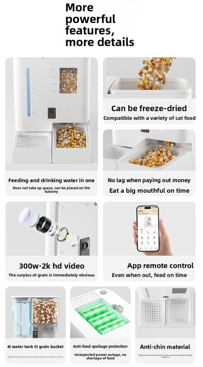 Pet Smart Feeder Food and Water Integrated Machine