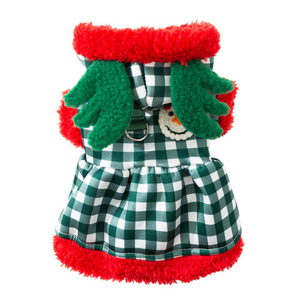 Hooded Christmas Costume Autumn Winter Cute Cotton Coat Pet Clothes
