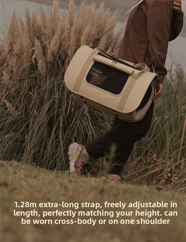 Shangshan Guan SMILE TIME Cat Bag Handheld Crossbody Pet Car Bag