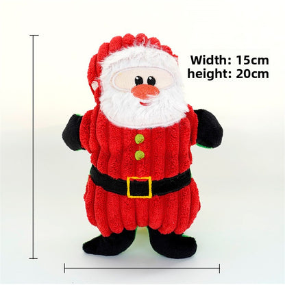 Pet Christmas Plush Sound-Resistant Chew-Proof Teething Boredom-Relief
