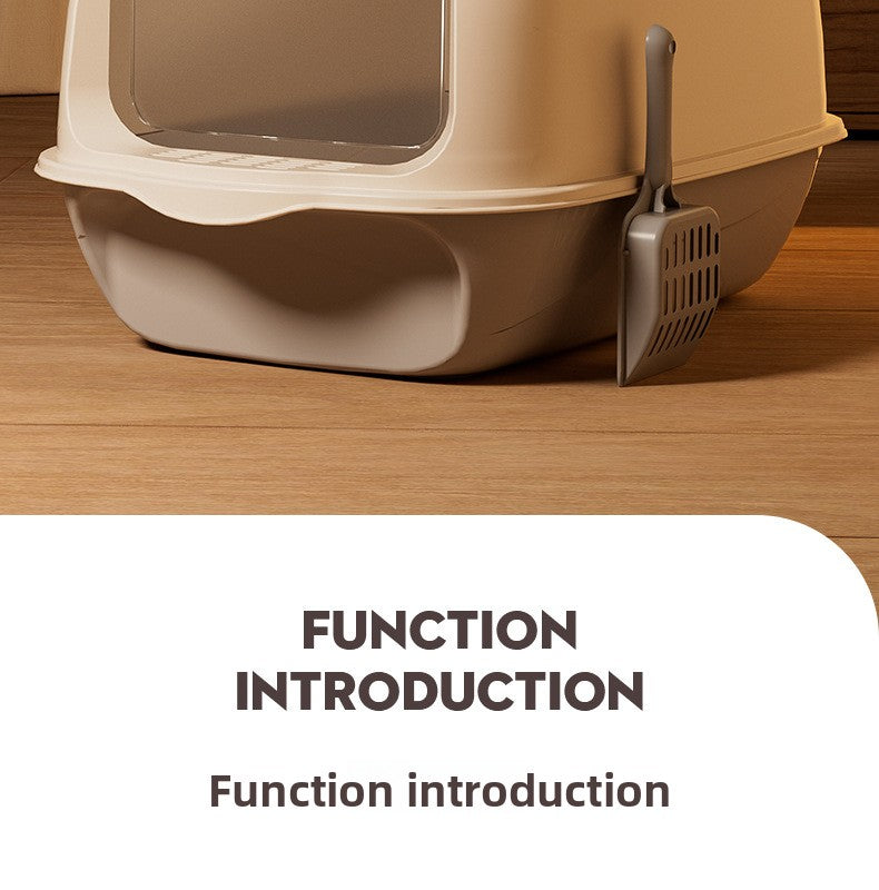 Oversized Fully Enclosed Litter Box Splash Deodorant Pet Toilet