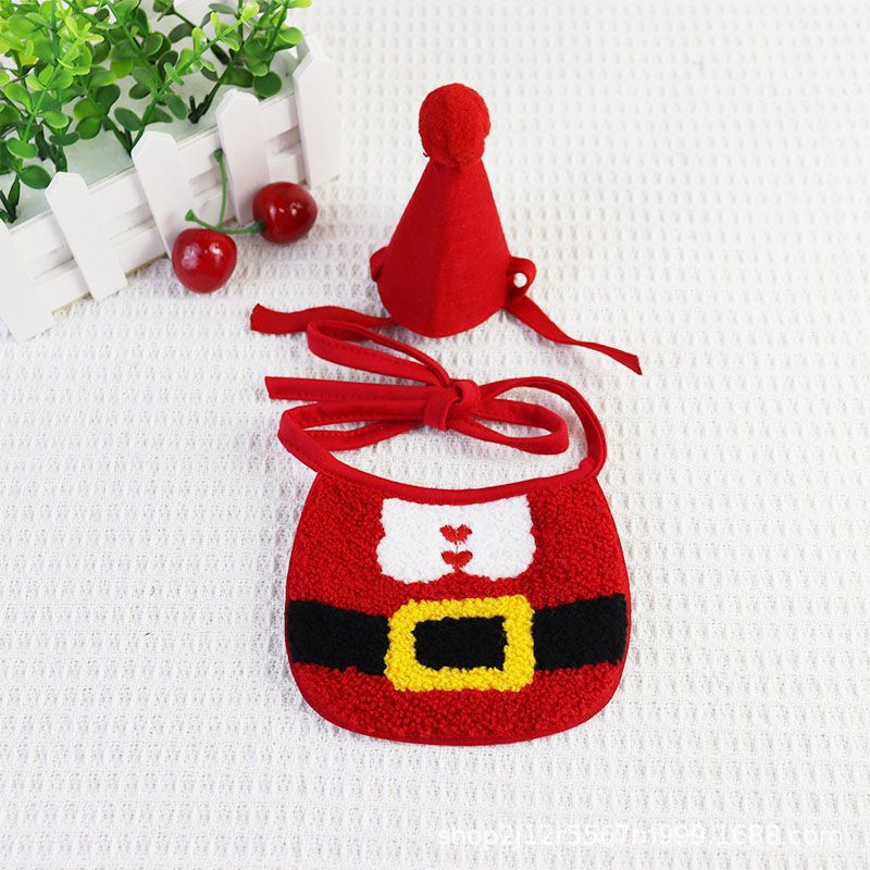 Pet Bib Scarf Christmas Edition Santa Claus Cat Dog Small Dog Bib