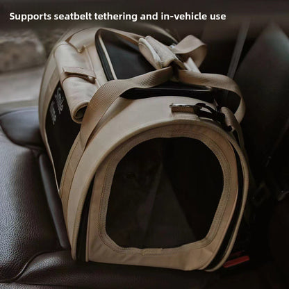 Shangshan Guan SMILE TIME Cat Bag Handheld Crossbody Pet Car Bag