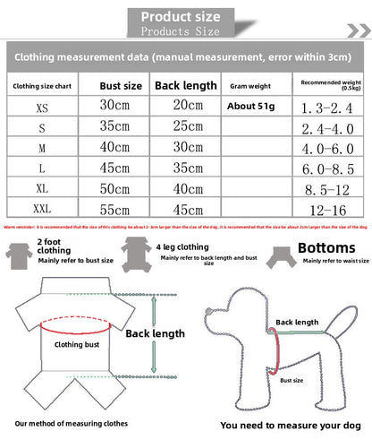 Clearance Four-Legged Clothes Fleece Flannel Christmas Pet Clothes