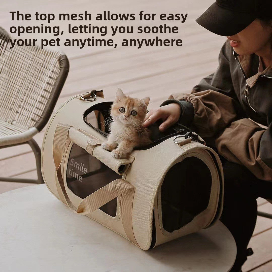 Shangshan Guan SMILE TIME Cat Bag Handheld Crossbody Pet Car Bag