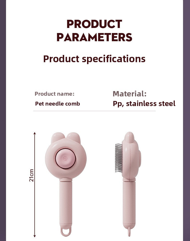 Rabbit Ear Comb Brush Cleaning and Massaging Comb Pet Grooming Tool