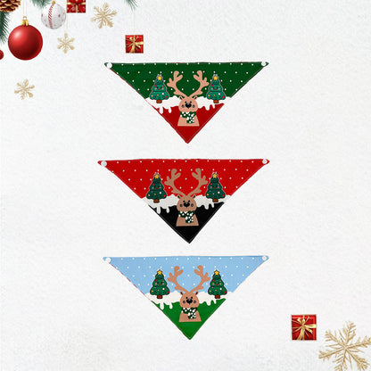 Pet Christmas Cute Scarf Bib Small Medium Large Dogs Holiday