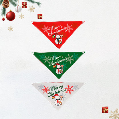 Christmas Pet Bibs Cat Christmas Hat Dog Accessories Pet Photo Costume