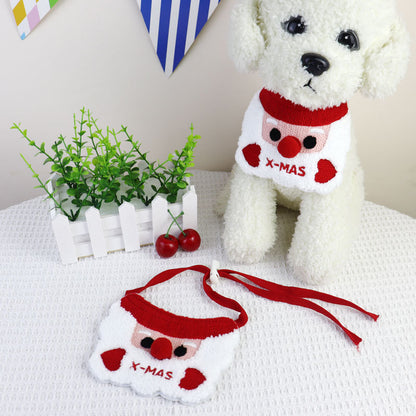 Pet Bib Scarf Christmas Edition Santa Claus Cat Dog Small Dog Bib