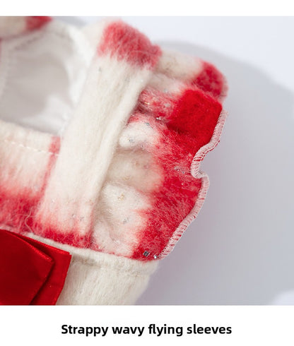 Christmas Sweetheart Cotton Dress Autumn Winter Sweet Pet Clothes