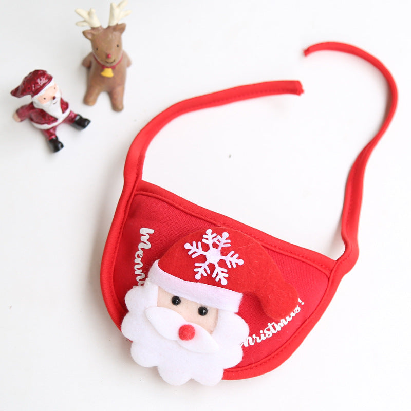 Pet Hat Drool Bib Autumn Winter Clothes Costume Cat Christmas Supplies