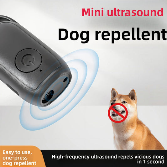Ultrasonic Mini Dog Repeller Portable Dog Bark Stopper Anti-Dog Bite