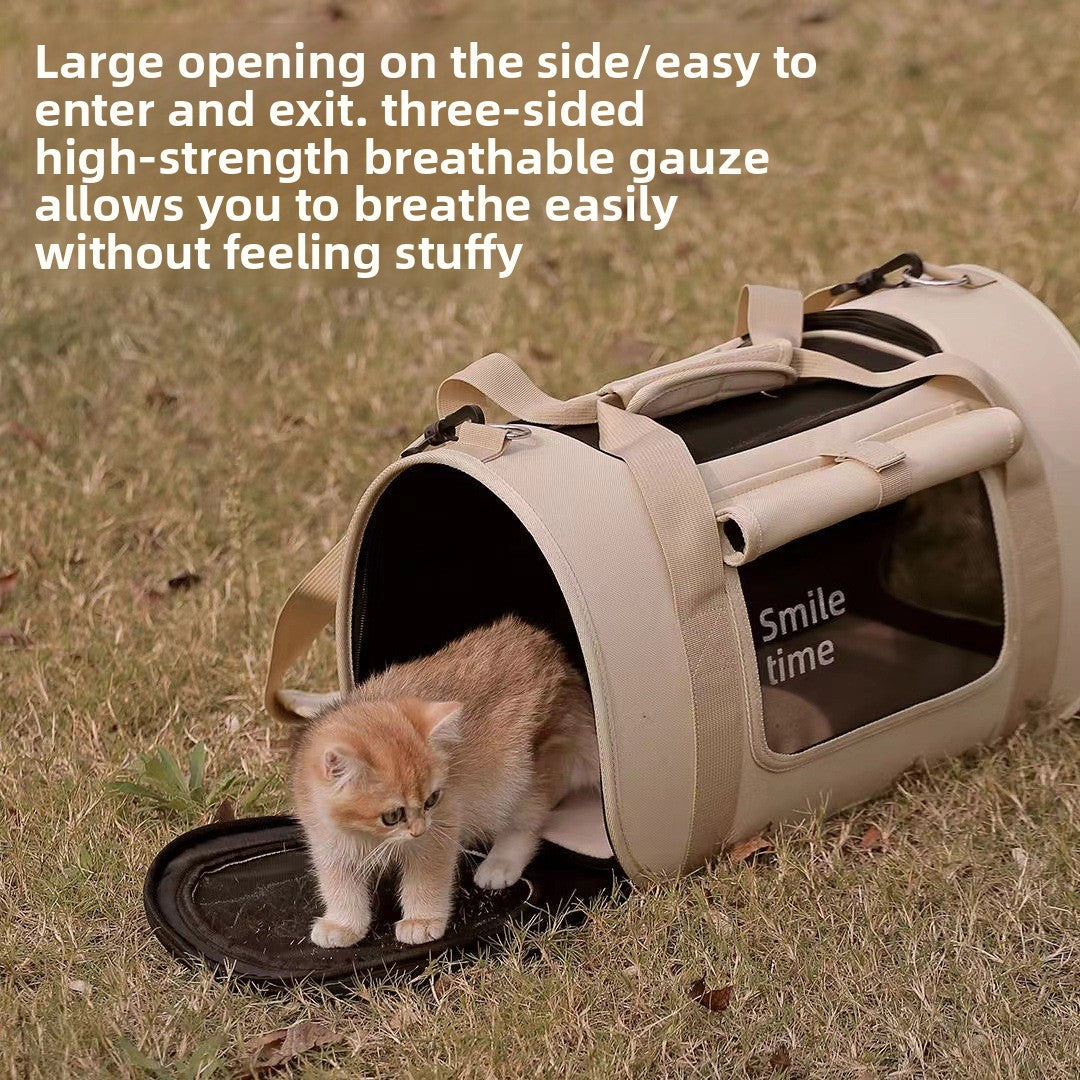 Shangshan Guan SMILE TIME Cat Bag Handheld Crossbody Pet Car Bag