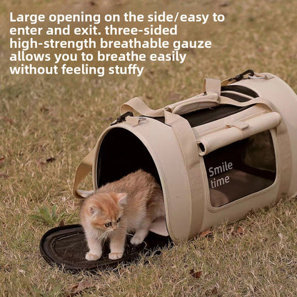 Shangshan Guan SMILE TIME Cat Bag Handheld Crossbody Pet Car Bag